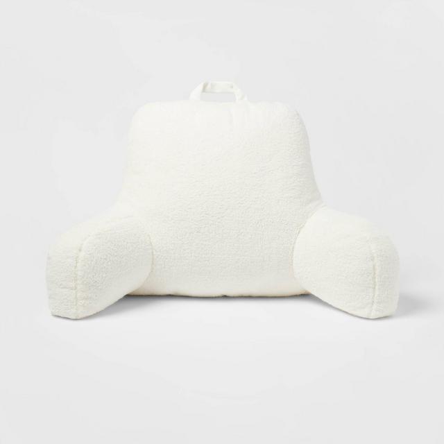 Sherpa Bed Rest Pillow Cream - Room Essentials™