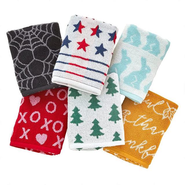 SKL Home Seasonal Jacquard Hand Towel Gift Set, 6 Count