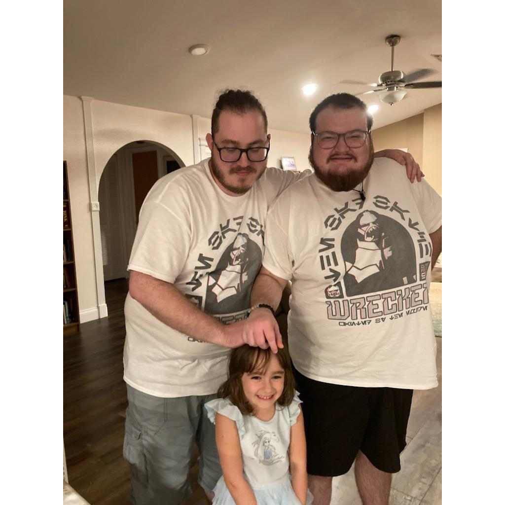 Matching shirts -- featuring Zoey!