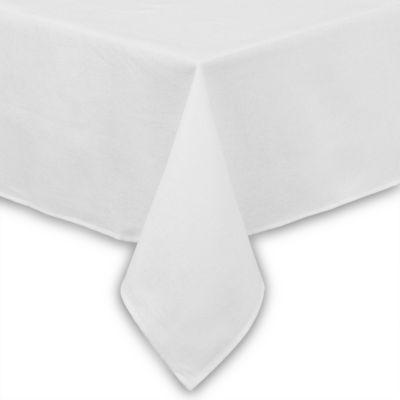 Basketweave 60-Inch x 84-Inch Oblong Tablecloth in White