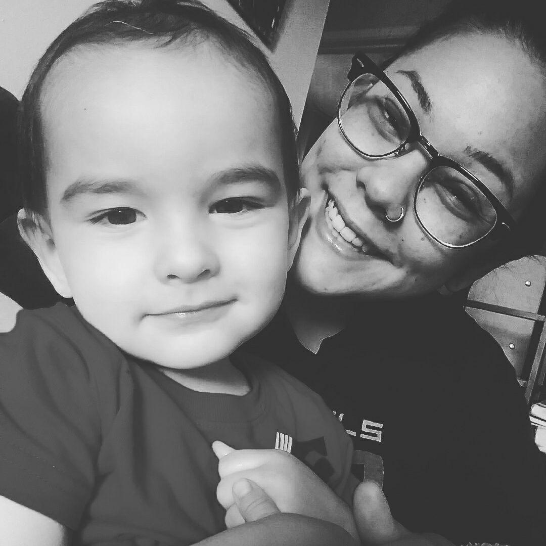 Mr. O and mommy having some morning cuddles.