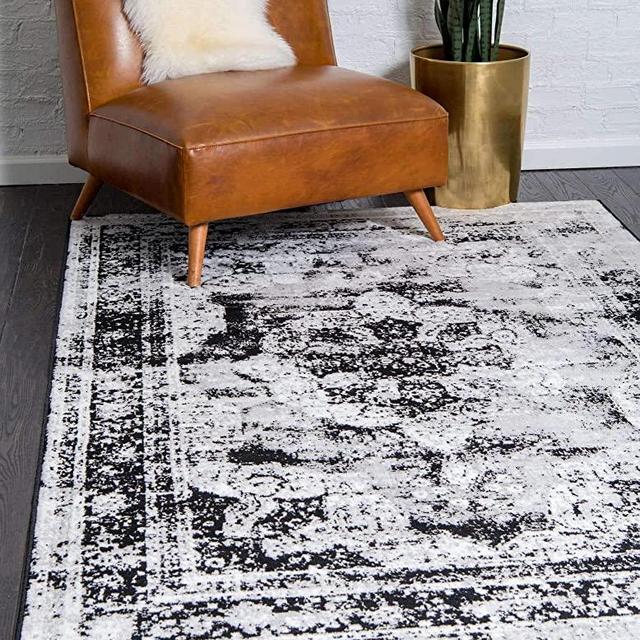 Unique Loom Sofia Traditional Area Rug, 9' 0 x 12' 0, Black