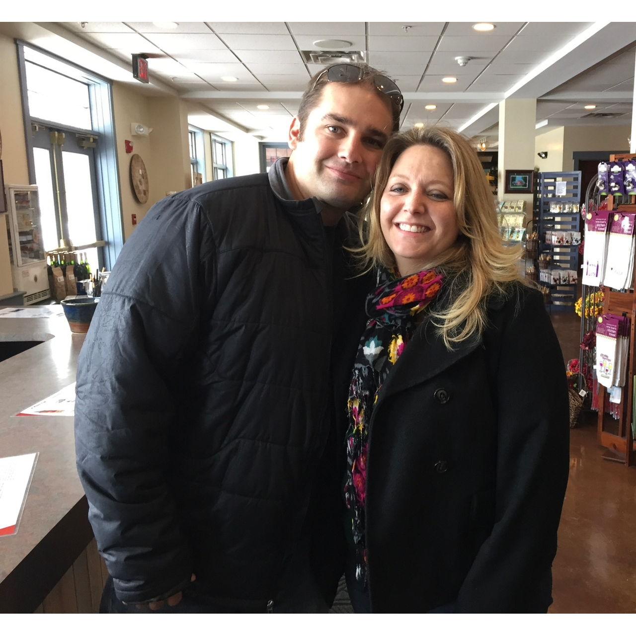 Our first trip as a couple with the future Gellners! Finger Lakes, March 2015