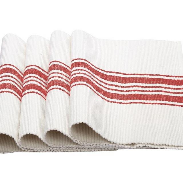 Placemats - Kitchen Placemats - Table Placemats - Rectangle Placemats - Woven Cotton Placemats - Striped Placemats Set of 4, 13X18"