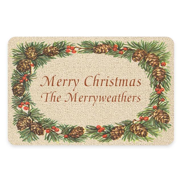 Weather Guard™ 17.5-Inch x 26.5-Inch "Merry Christmas" Pine Border Door Mat