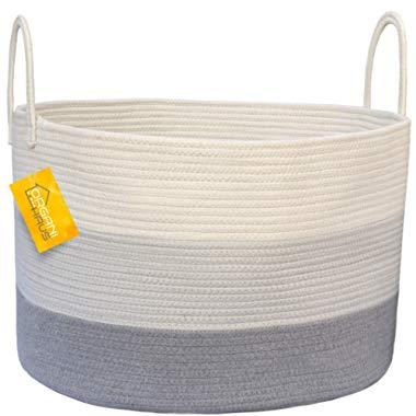 Little Hippo 3PC Large Cotton Rope Basket 100% Natural Cotton - China  Modern Small Baskets for Organizing Containers and White & Black Rope Basket  price