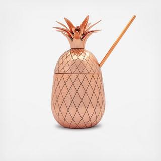Large Pineapple Tumbler with Straw