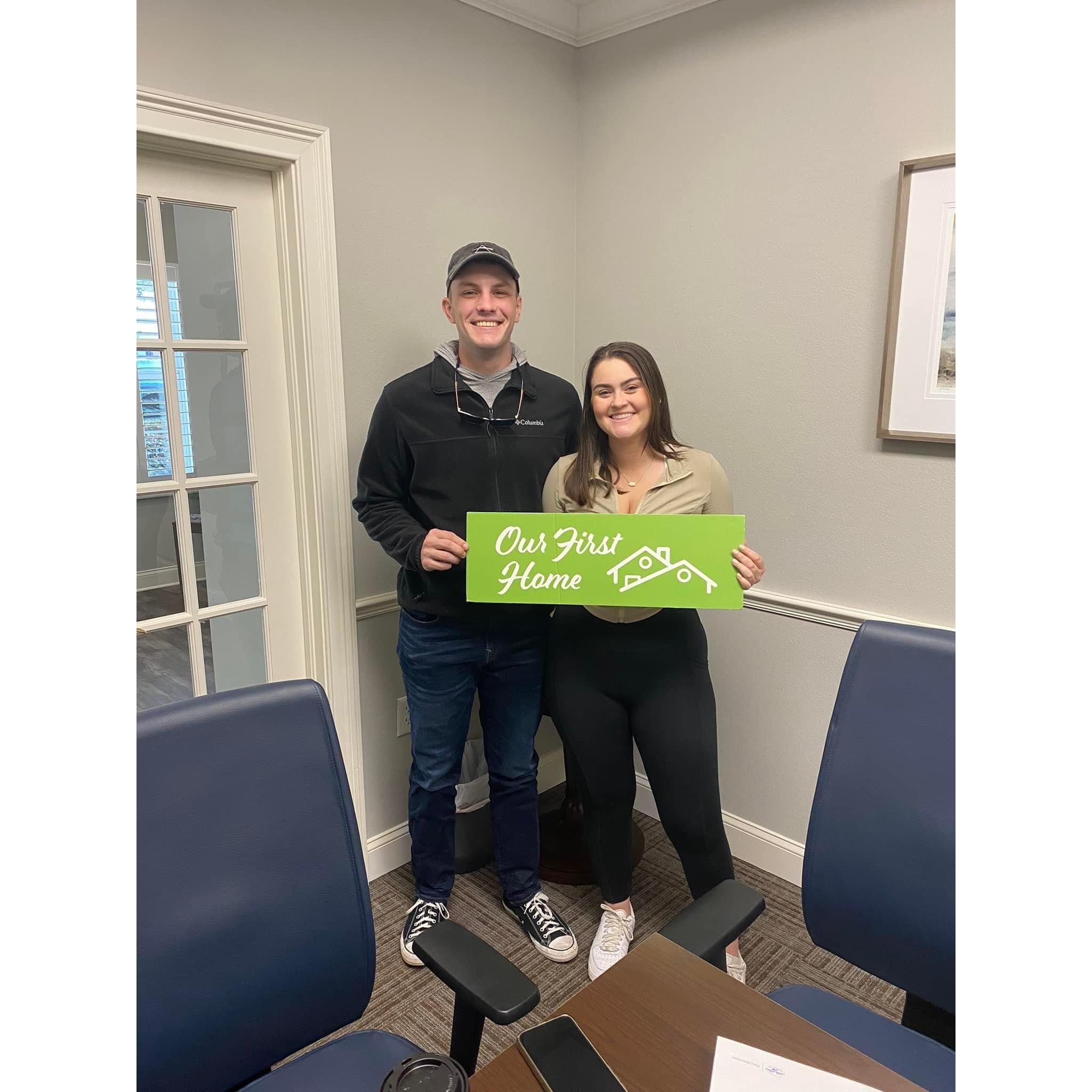 The day we bought our first home.