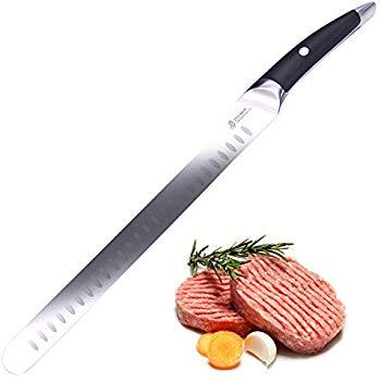 TUO CUTLERY Slicing Knife 12'' Black Handle-Japanese Ultra Stainless Steel Kitchen Knife