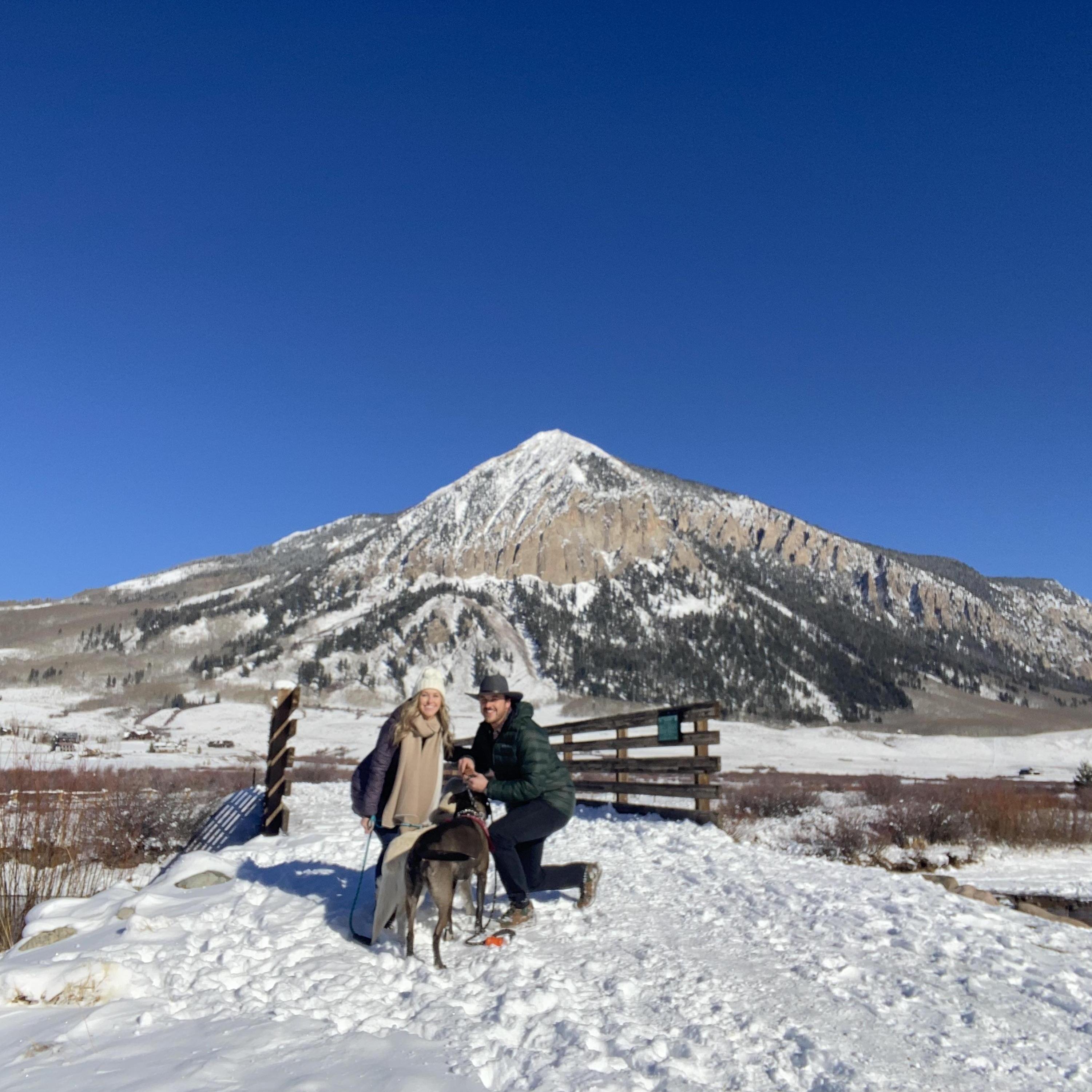 The moment right before Colin proposed!