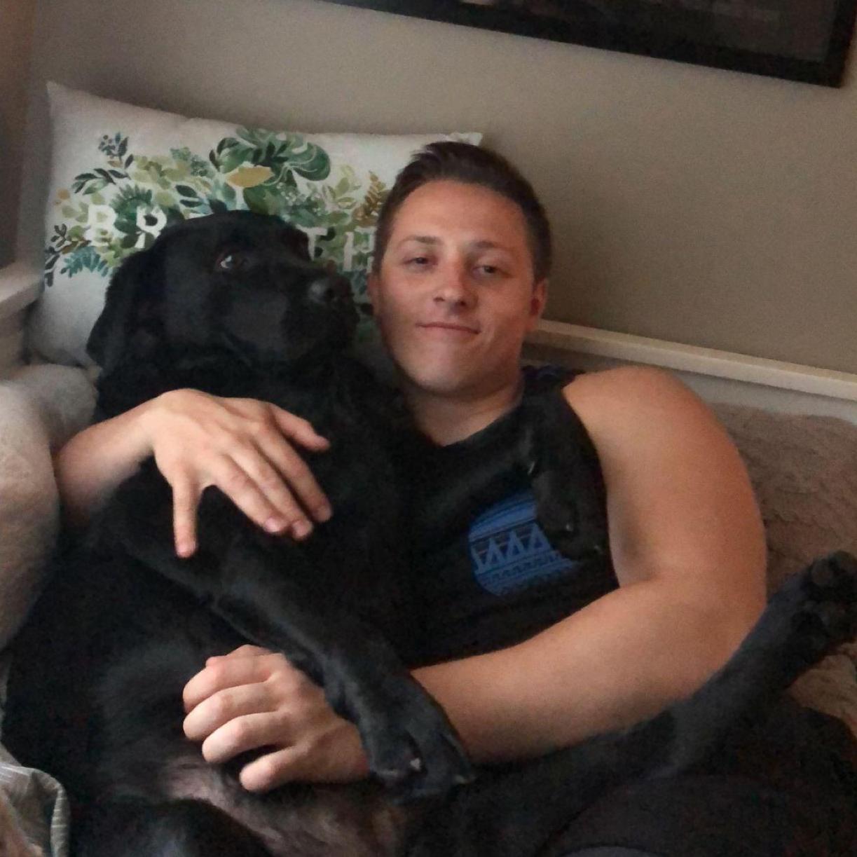 Sammi may have been Hannah's dog first, but she has since chosen Luke as her favorite human