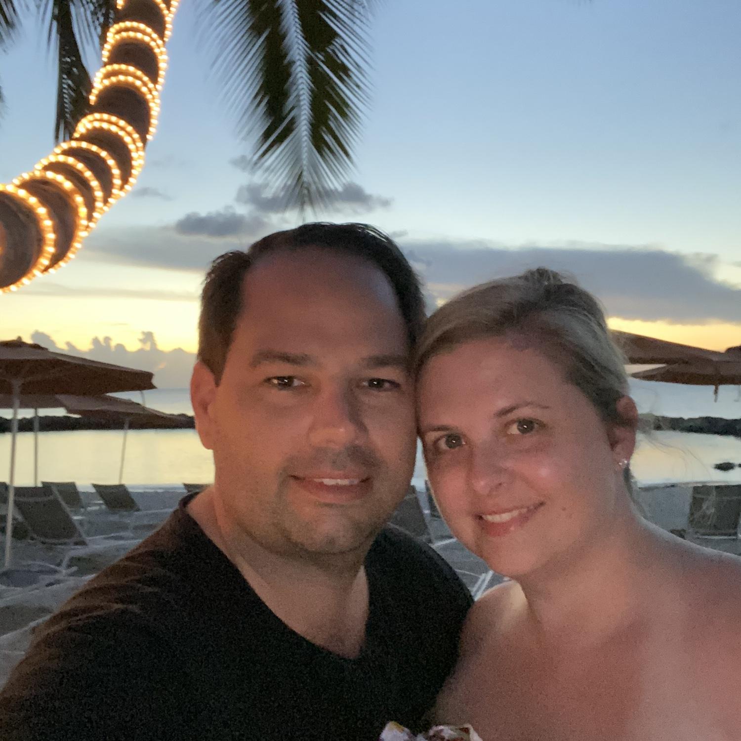 The beach at our resort in Cayman Islands - October 2019