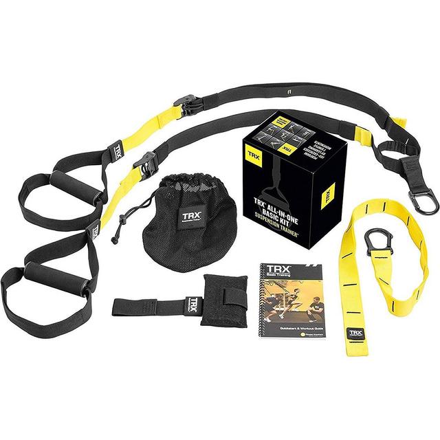 TRX ALL-IN-ONE Suspension Training System: Full Body Workouts for your Home Gym, Travel, and Outdoors | Includes Indoor & Outdoor Anchors, Workout Guide and Video Downloads