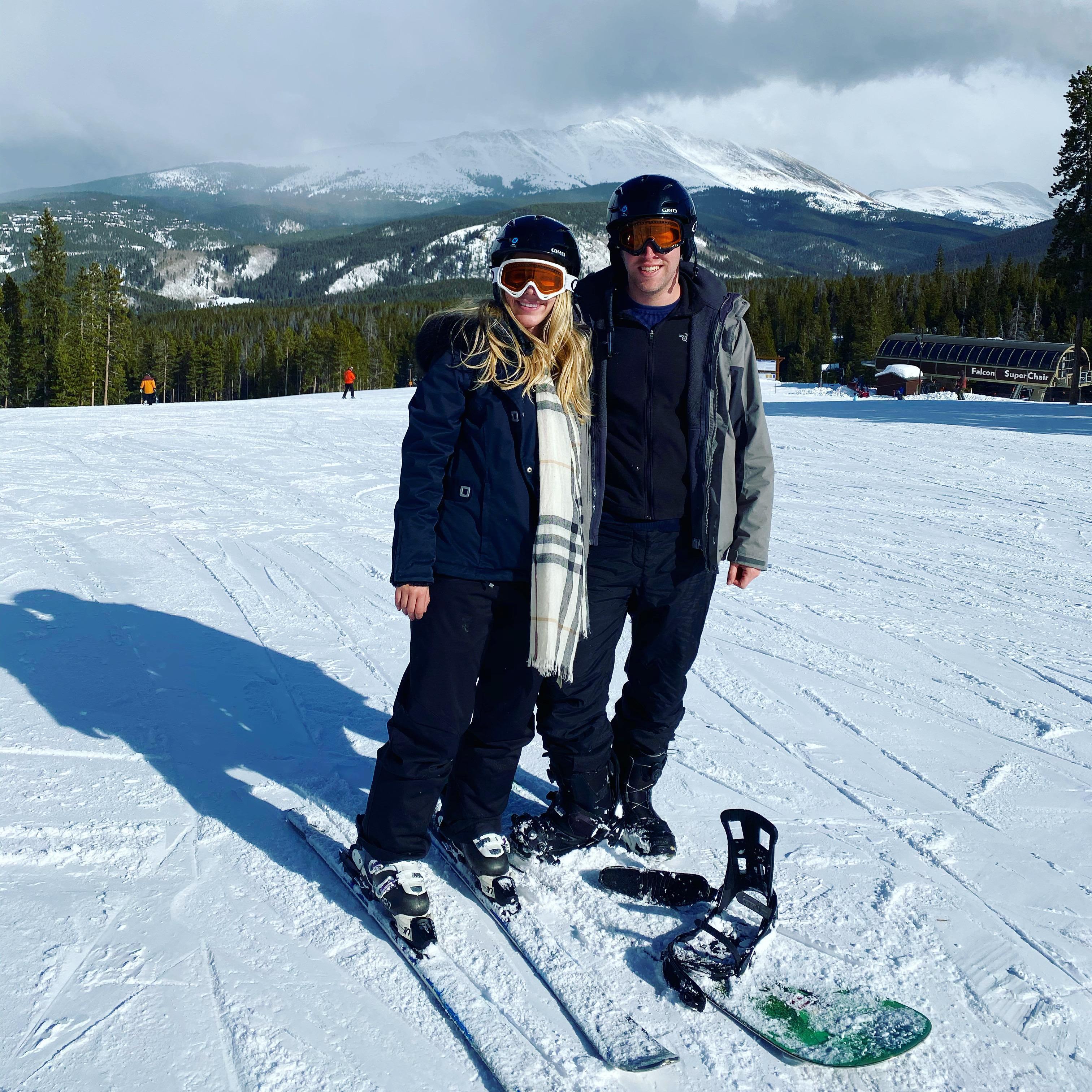 Roy's first time snowboarding!