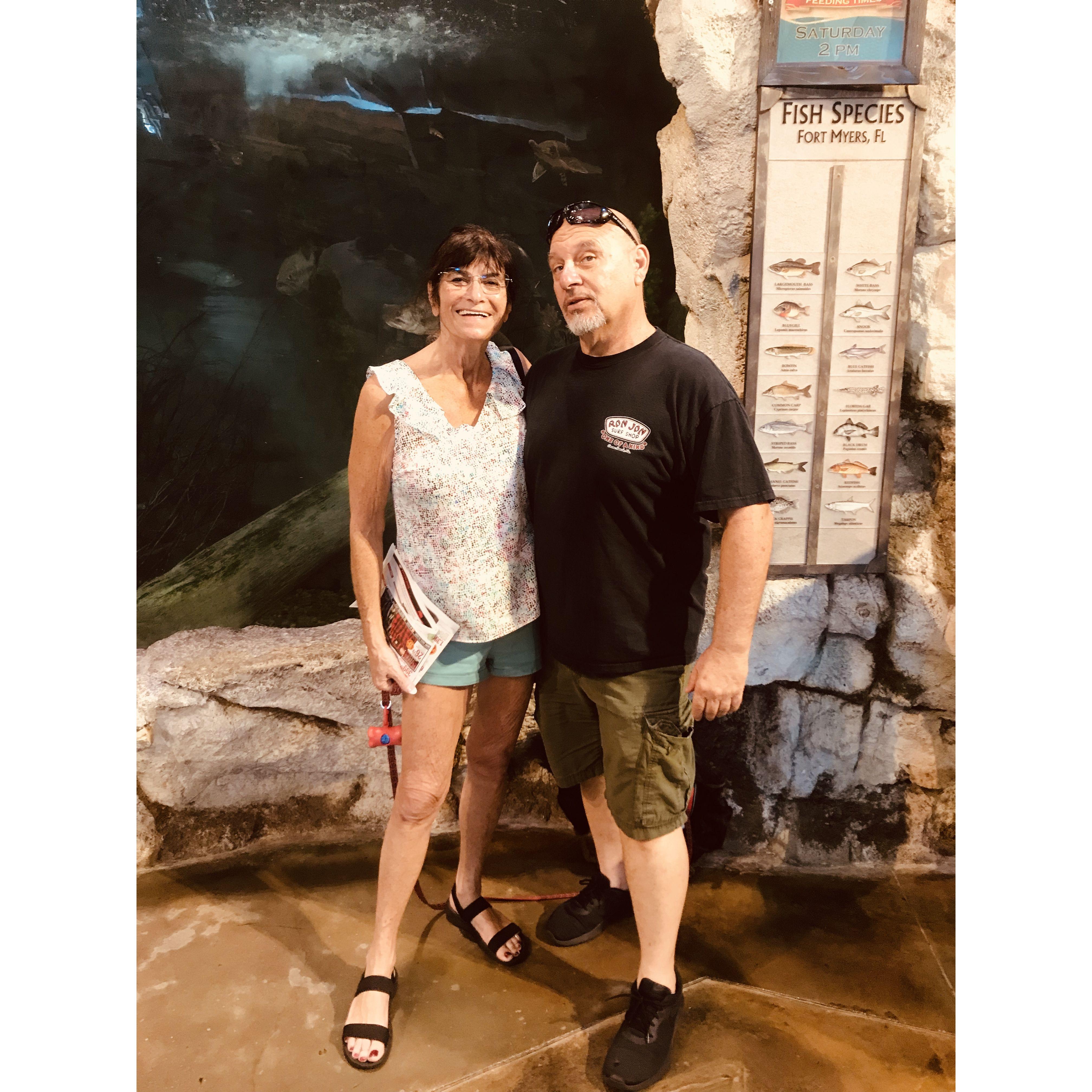 One of our hundreds of trips to Bass Pro! Been to every one everywhere we went. Our Bass Pro Tour!!