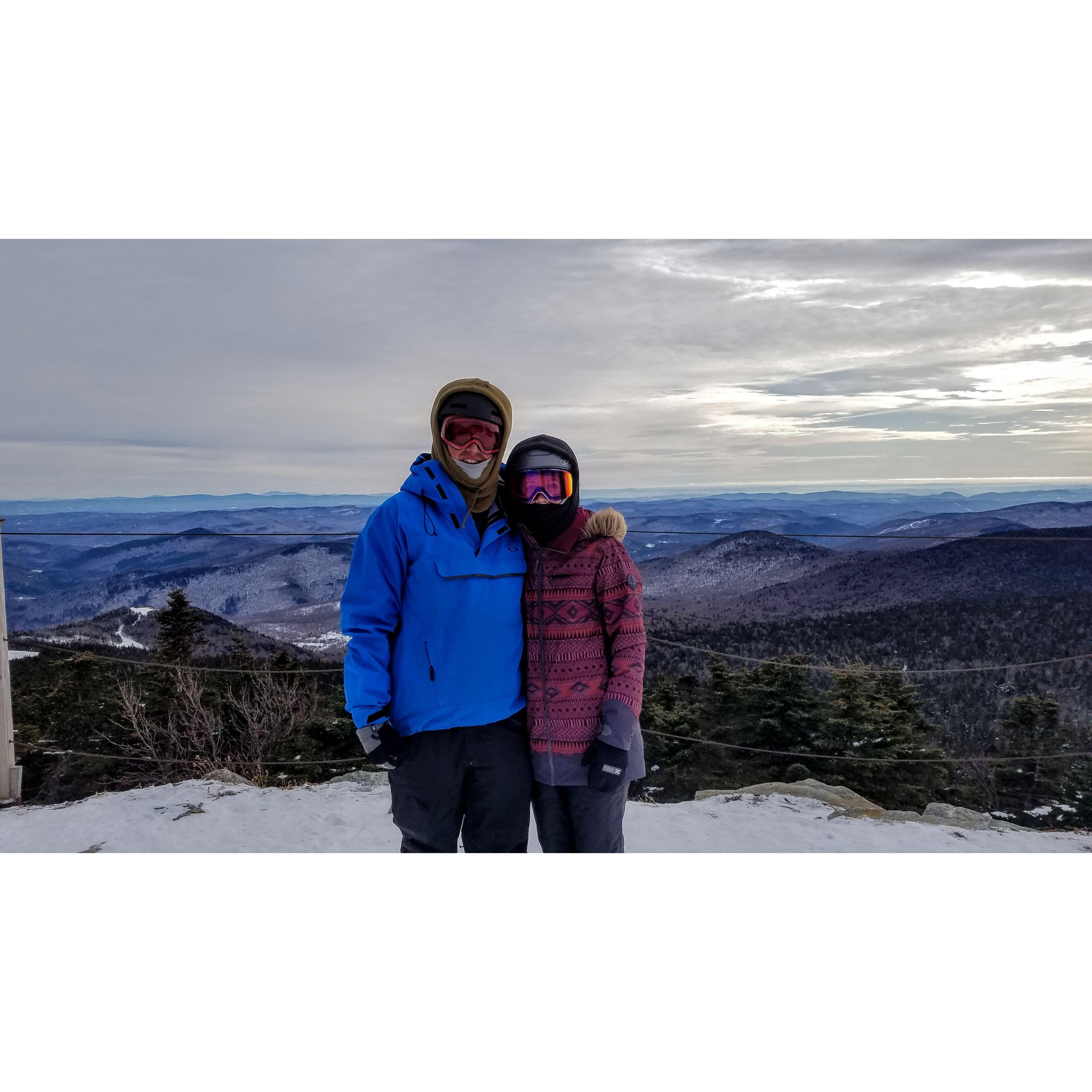 Liz's first time skiing at Killington