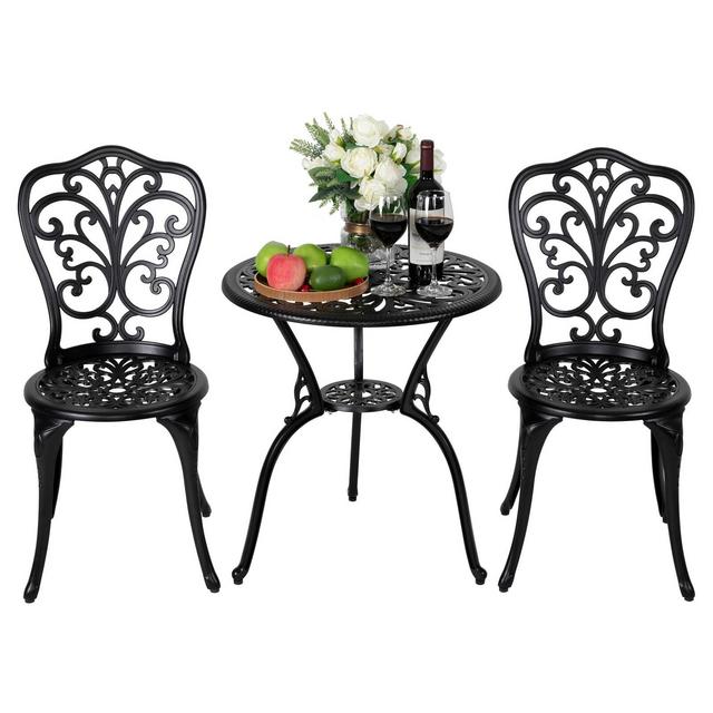 3pc Cast Aluminum Bistro Set - Nuu Garden