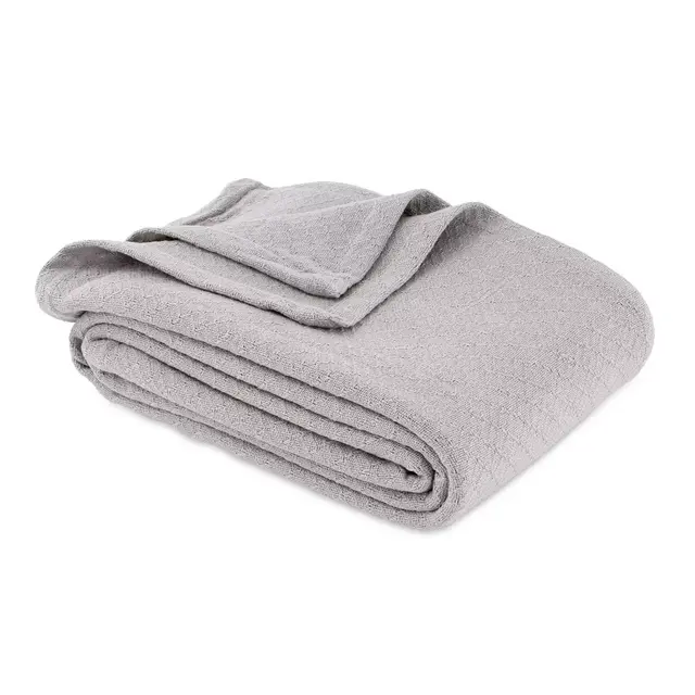 Bee & Willow™ Home Cotton Knit Full/Queen Blanket in Grey