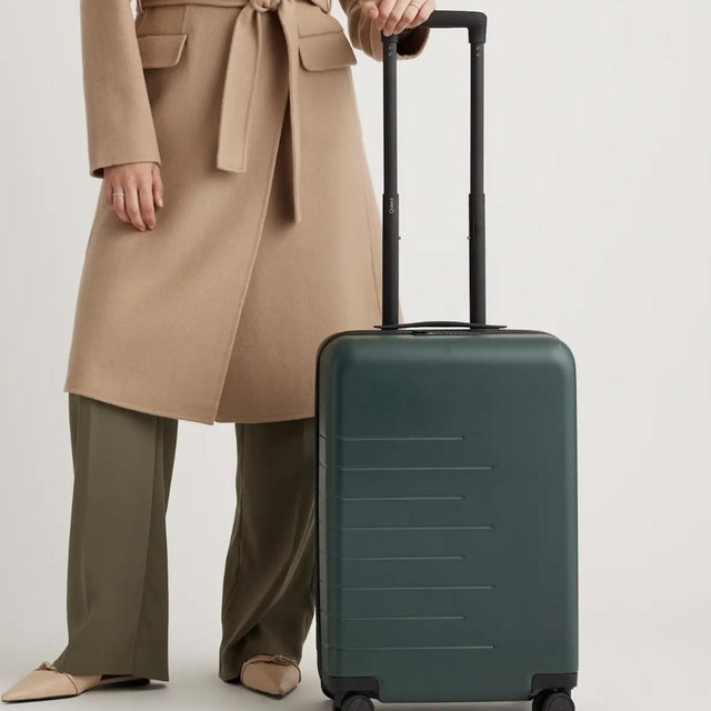 Expandable Carry-On Suitcase - Dark Green