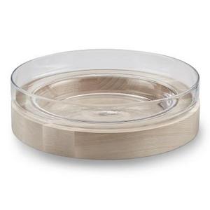 Shallow Glass Bowl with Ash