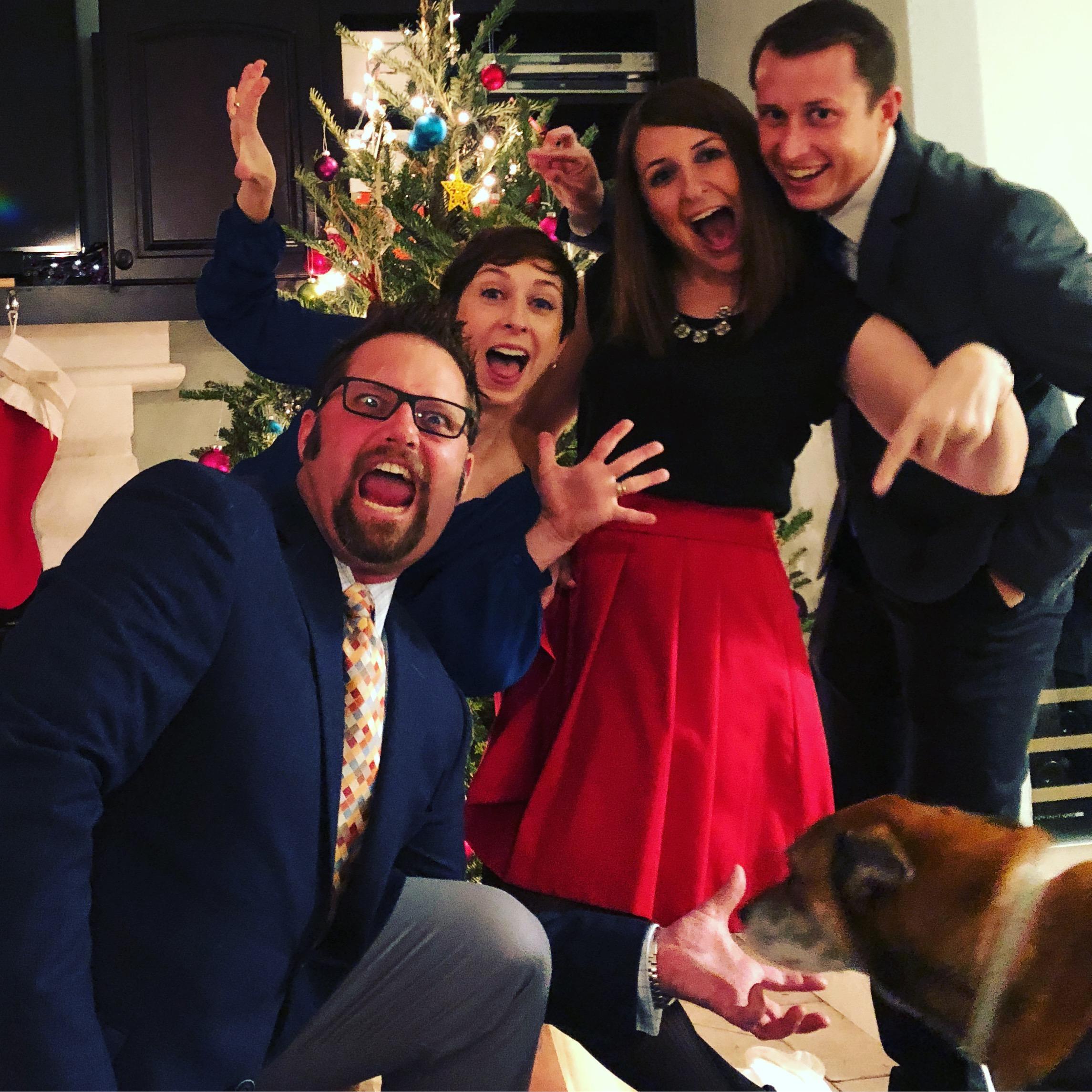 2017 Moffatt Christmas Party with John & Maresa (and Kia)