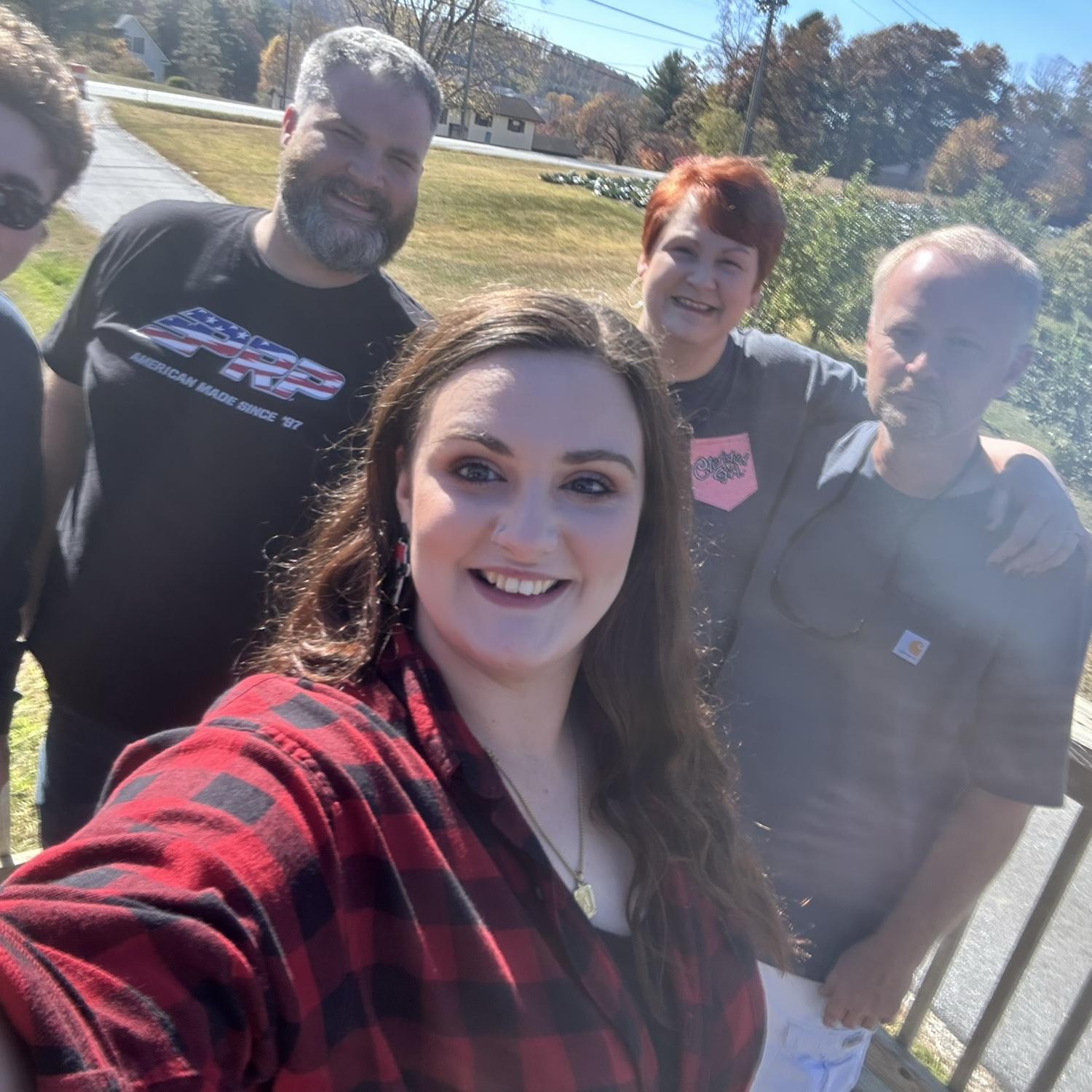 Us apple picking October 2023 with my family