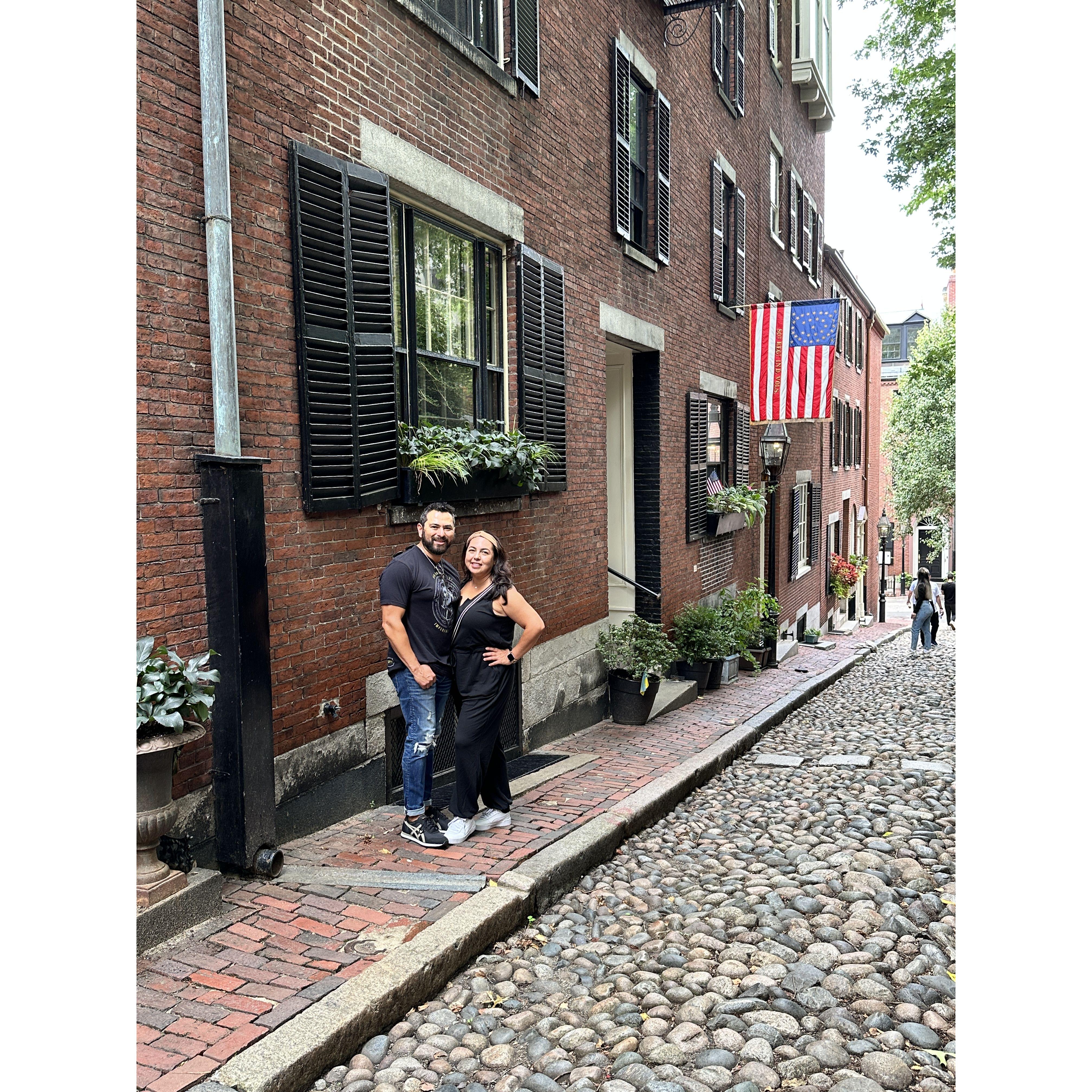 Beacon Hill street in Boston, MA. (August 2023)