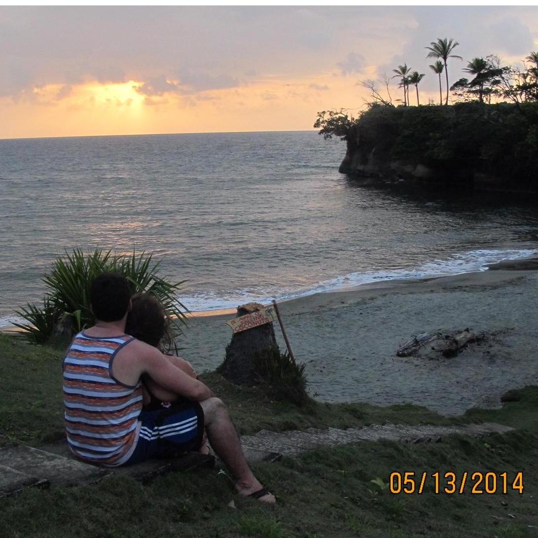 Our first big trip was going to Panama together! We stayed at a hostel that had an incredible private beach cove. (May, 2014)