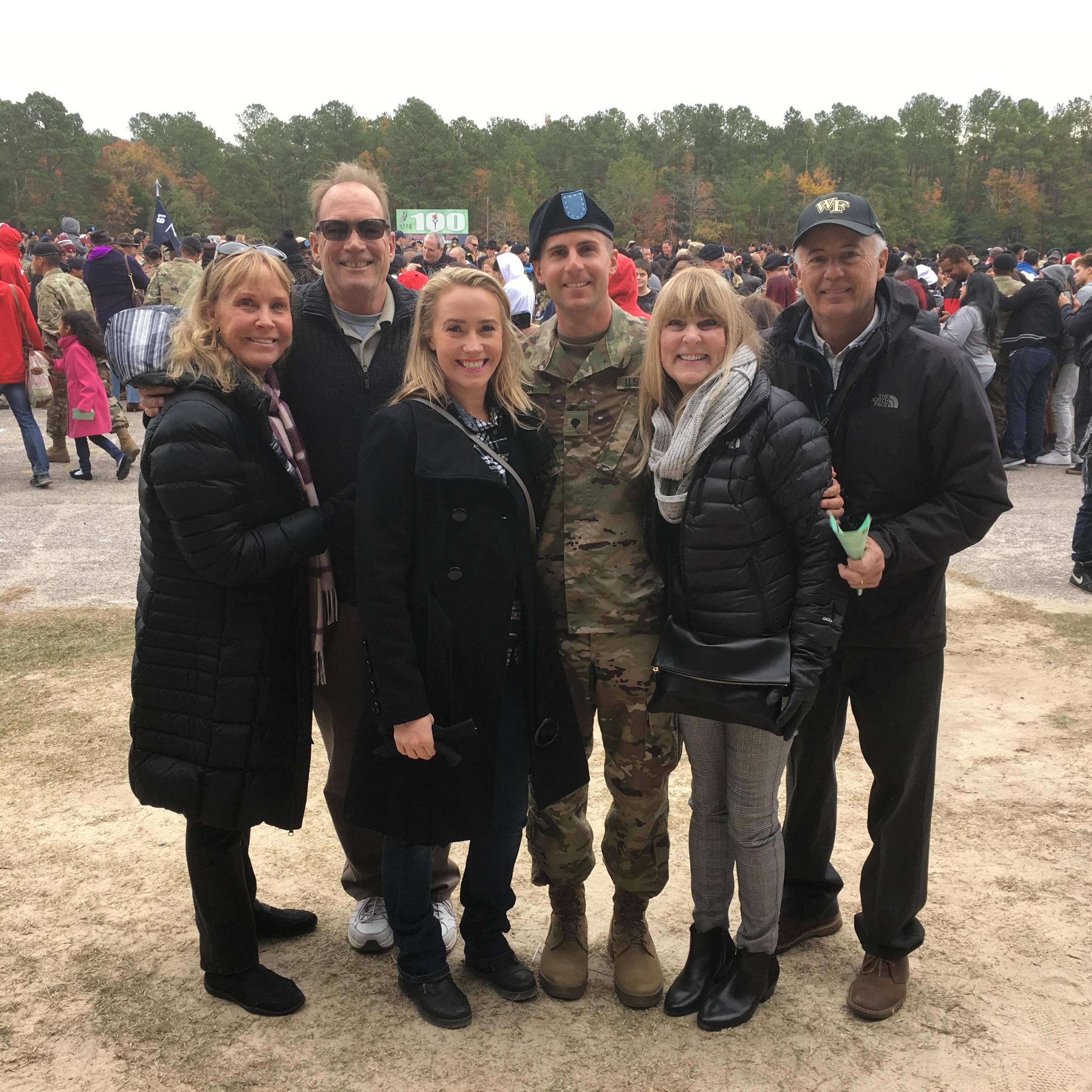 Ten weeks after leaving for Basic, we were all happy campers to finally see Christian on Family Day at Fort Jackson, South Carolina.