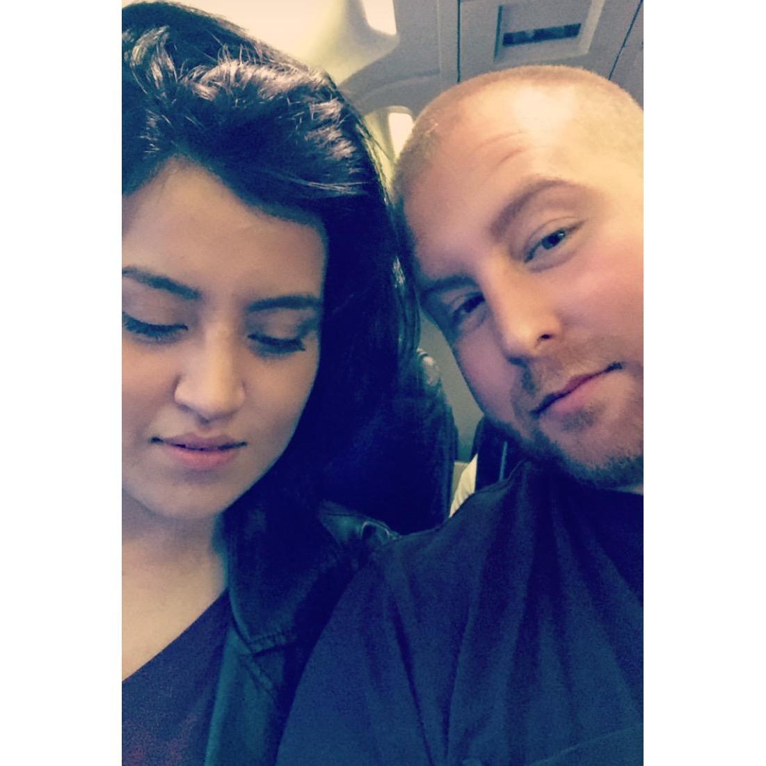 Our first plane ride together...heading to Hawaii!