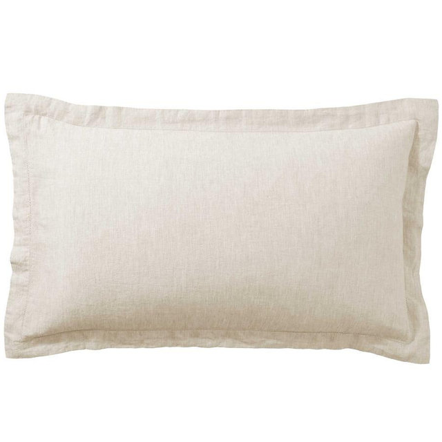 Neutral Belgian Linen Shams, King, Set of 2