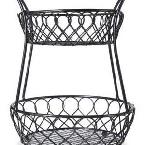 Gourmet Basics By Mikasa Loop & Lattice 2-Tier Basket