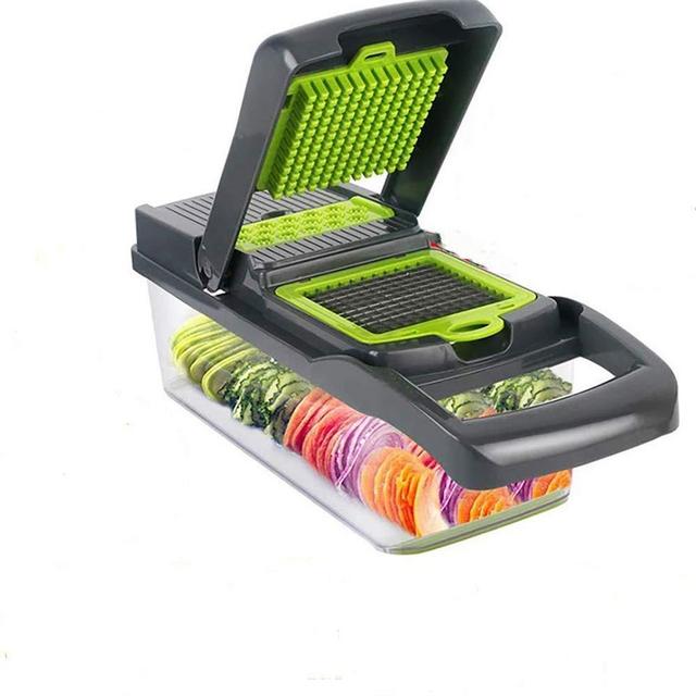 Vegetable Slicer Cutter Chopper 10 in 1 Spiralizer Slicer Grate Dicer Vegetable Onion Potato Food Chopper Adjustable Slicer Dicer Cutter