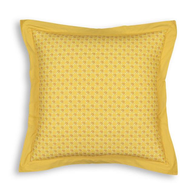 Housse de coussin matelassée imprimée coton, tracy jaune LA REDOUTE INTERIEURS