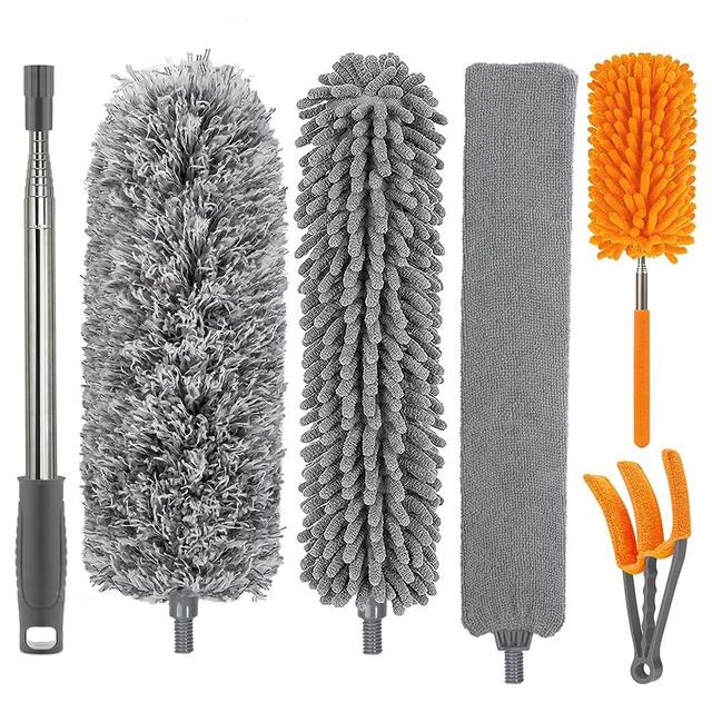 Dusters for Cleaning High Ceiling Fan, Newliton Microfiber Duster with Extension Pole 30-100" Long Handle for Ceiling Fans, Blinds, Cobweb, Home