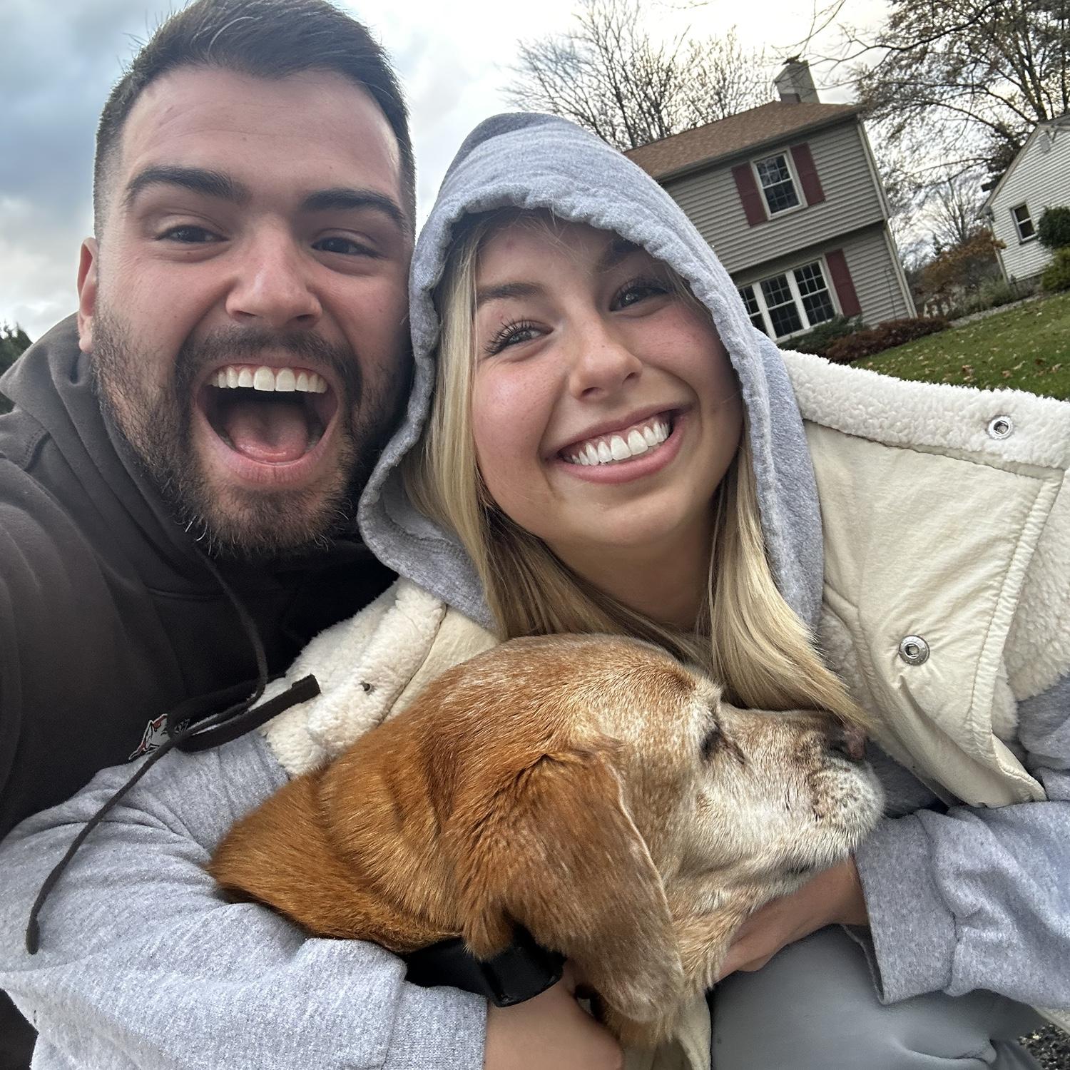 Taking pictures in front of our house before it was our house :)