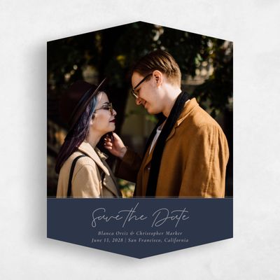 Blue Diamond Wedding Save the Date - Splendor Portrait