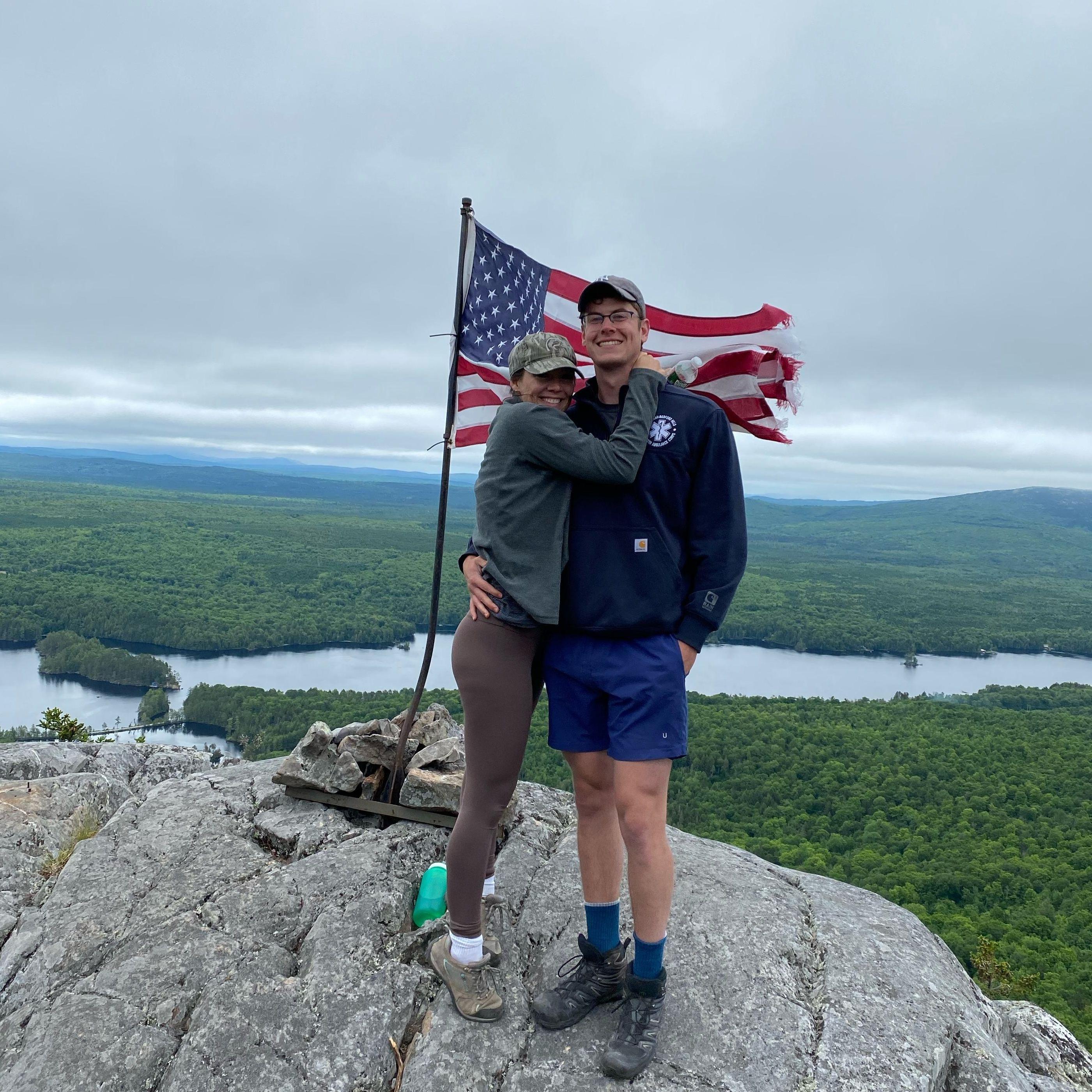 Ali showing Dan Pleasant Pond mountain for the first time. He was warned about this picture going up on the wall as… “not all Pleasant Pond boyfriends stand the test of time.” Dan clearly passed!