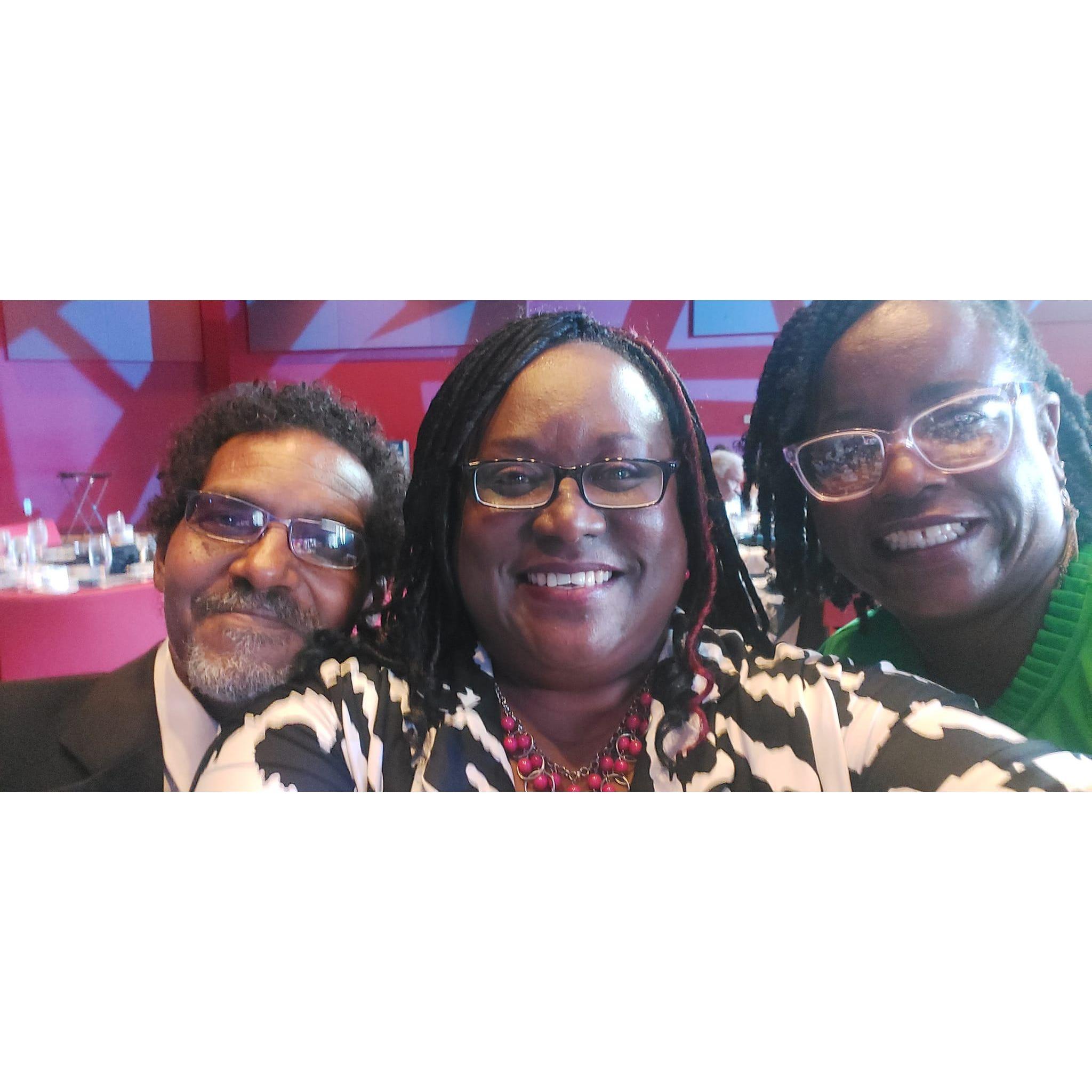 Anthony and Jokima with Jokima's cousin Leslie at the Gary Mayor's Annual Disability Awareness Month Luncheon!