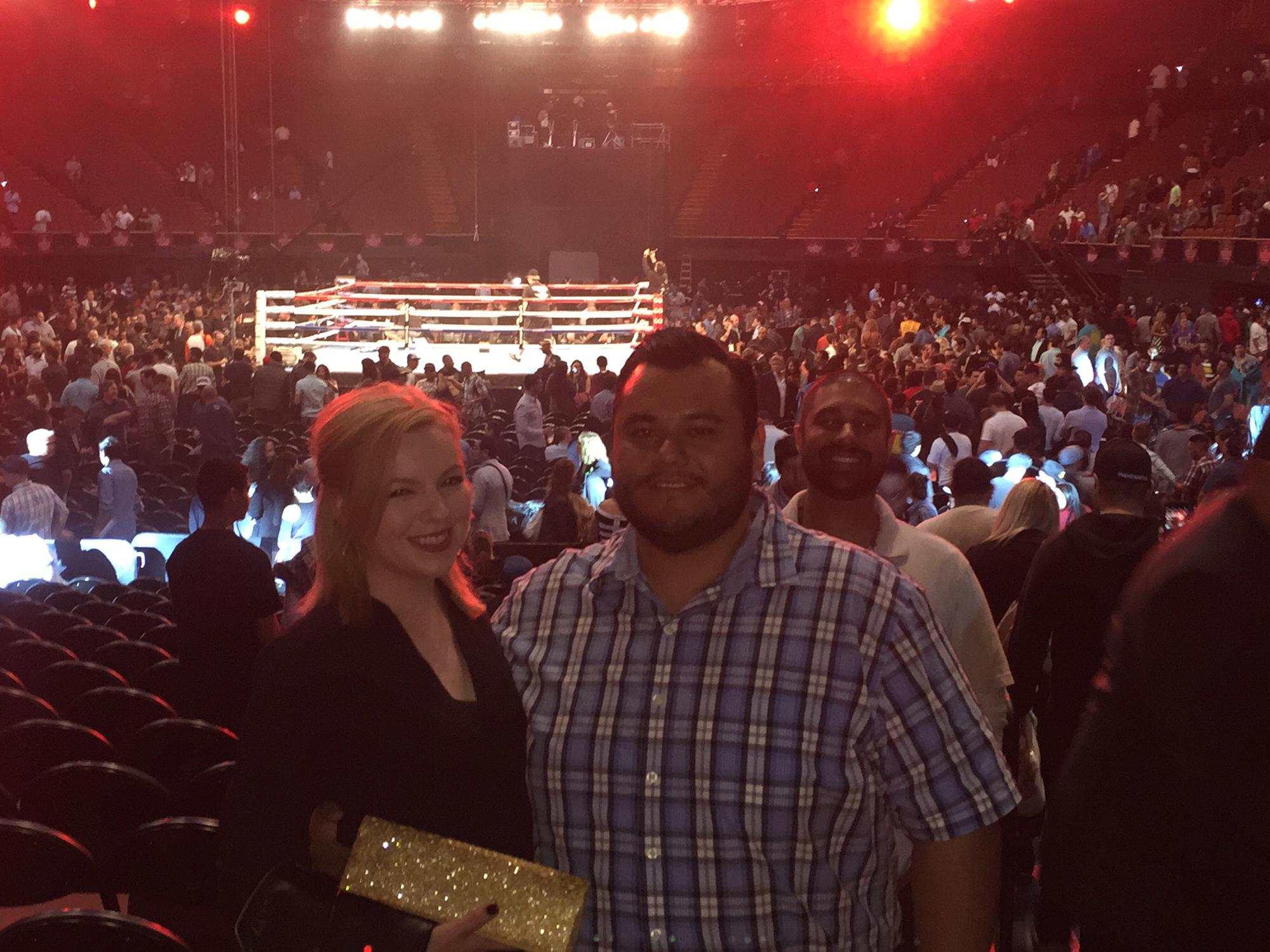 We clean up nice sometimes. After a GGG fight Mo won tickets to, 2015.