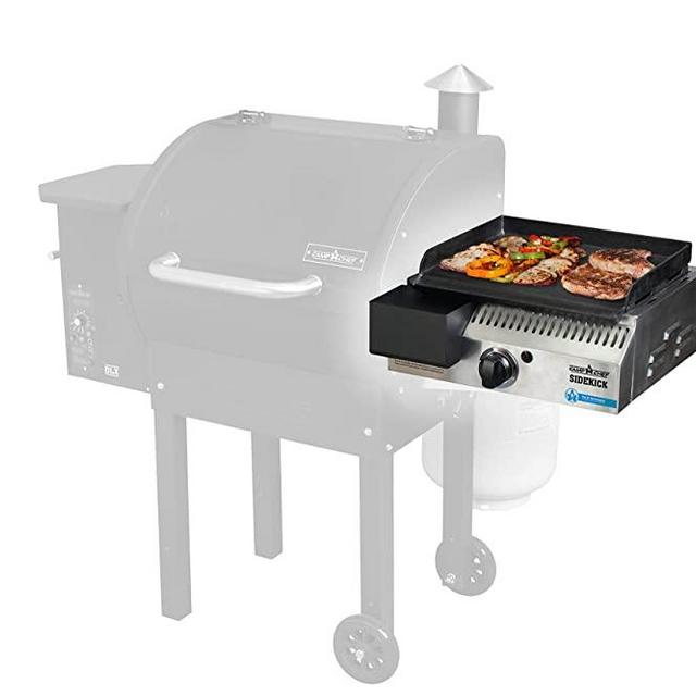 Camp Chef Sidekick Grill Accessory, Flat Top Griddle included, 14" cooking system compatible, Stainless/Black