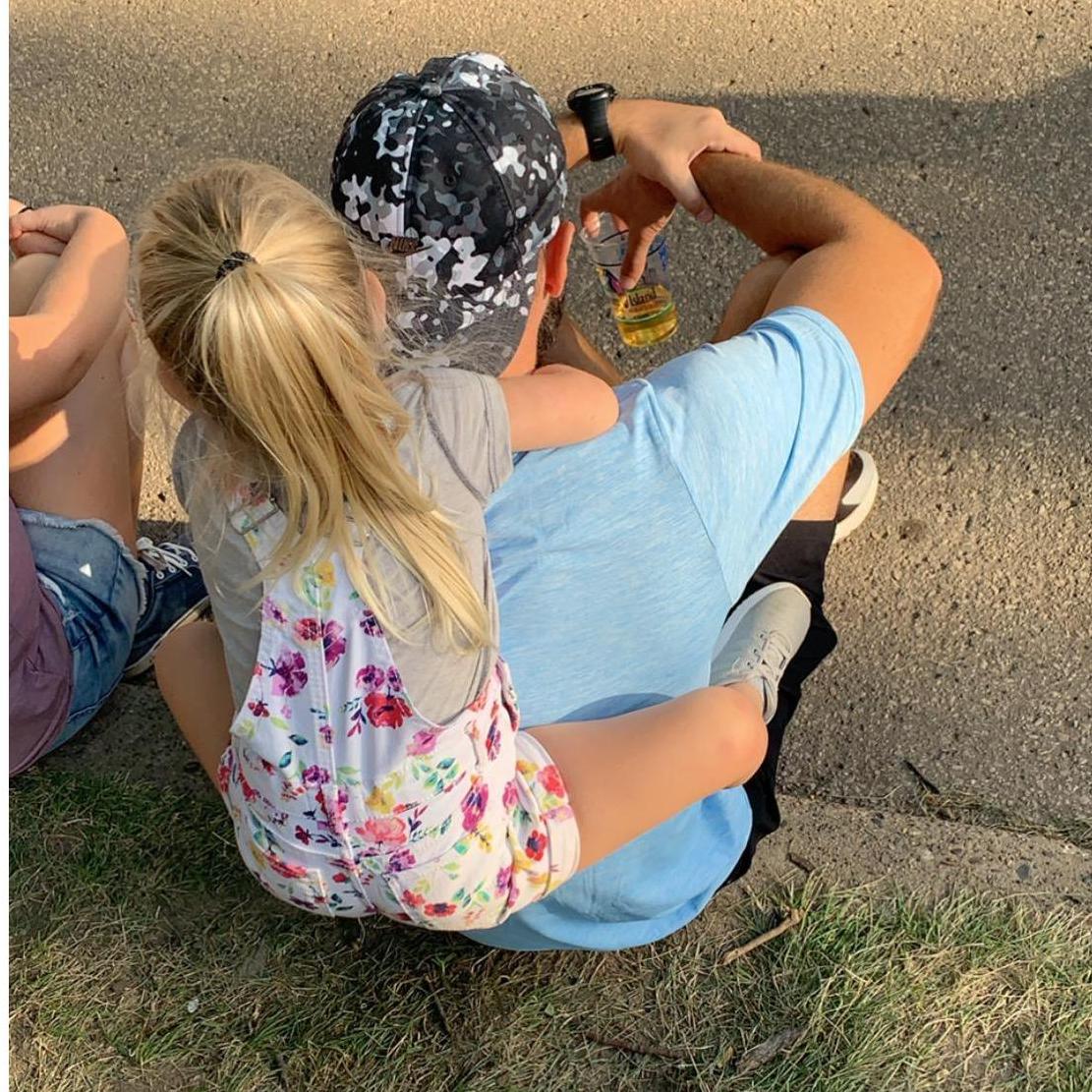 Riley (flower girl) and Stefano at the Minnesota state fair
