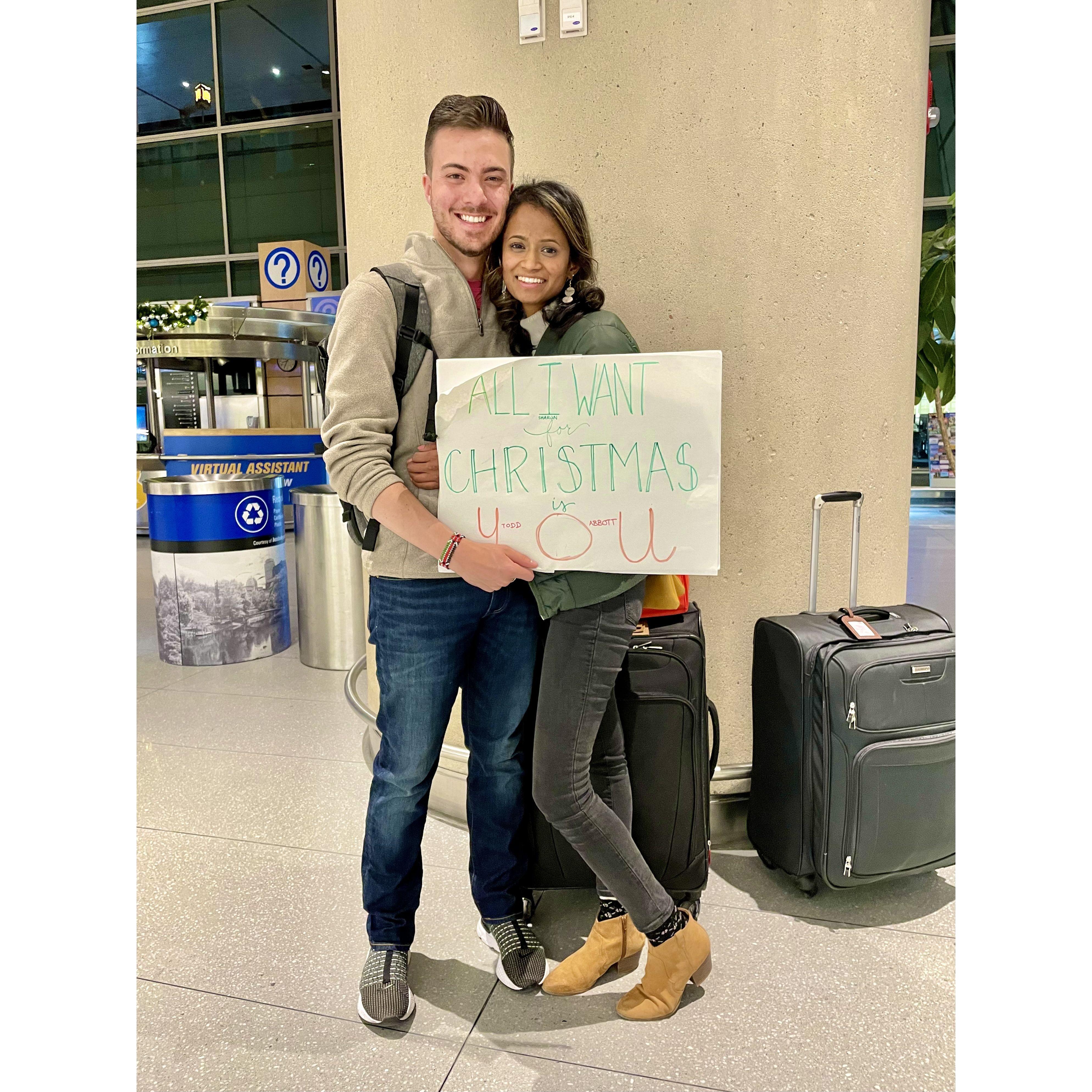 Reunited in Boston, four endless months later! This airport hug may have lasted a full ten minutes...