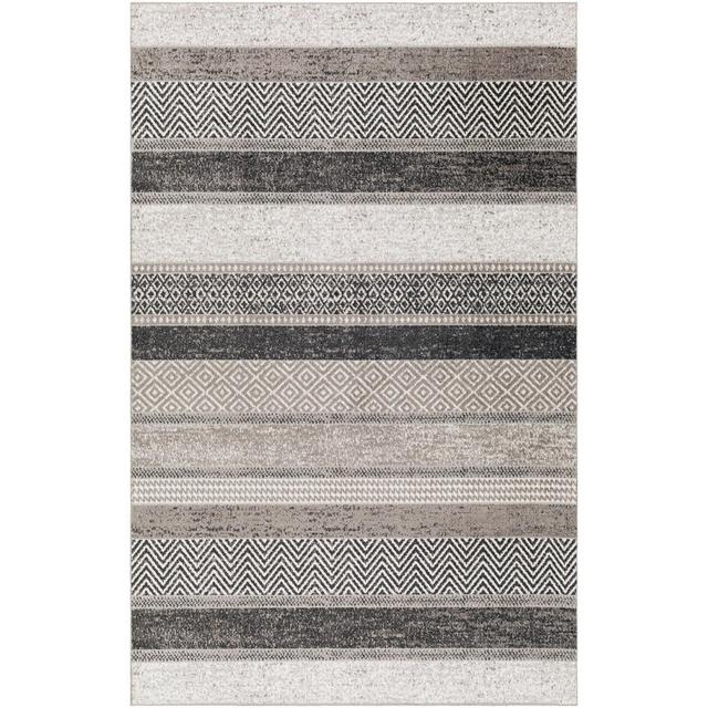 5'3"x7' Lavadora Modern Machine Washable Rug Black - Artistic Weavers
