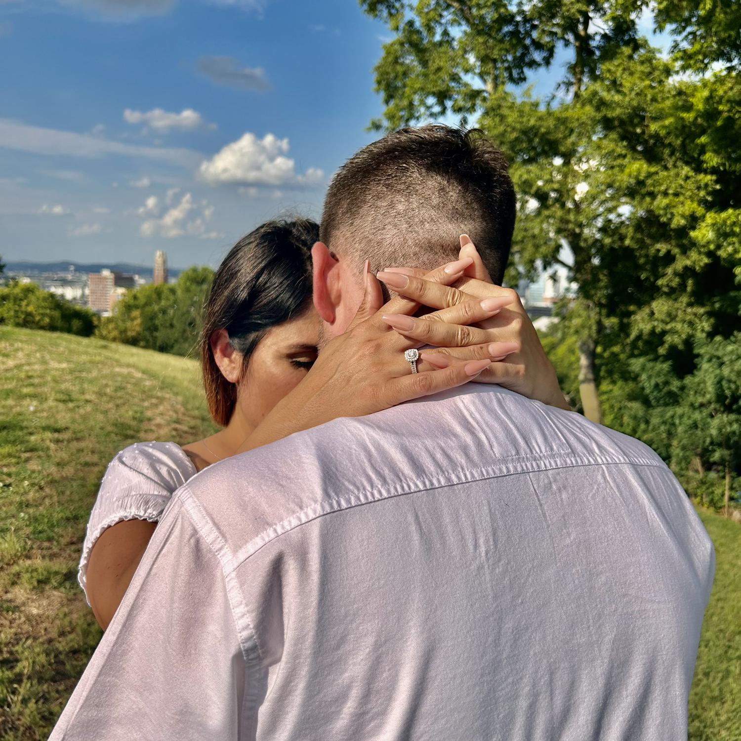 “Lover’s Lane” up at the top of the hill, overlooking the city. It was a romantic view, the best part was holding each other close knowing we’ll always be together and our love will never die 💕