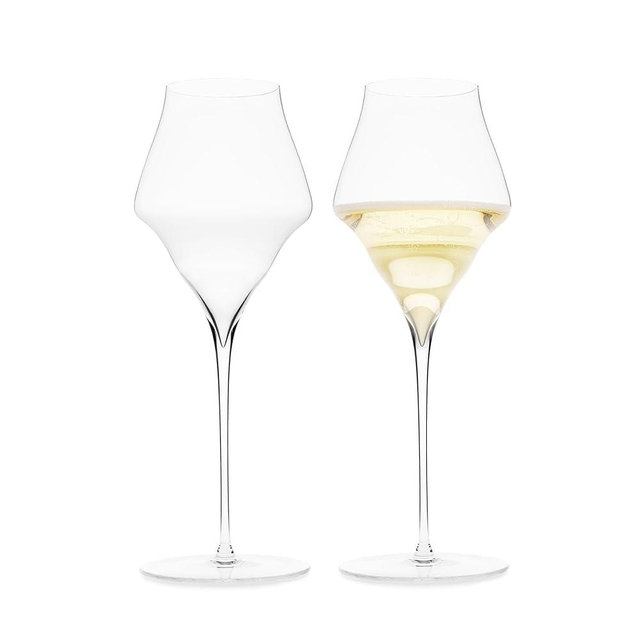 Josephinenhütte® JOSEPHINE N° 4 Champagne Glasses [THE GLASS FOR CONNOISSEURS] – handcrafted & mouth-blown – set of 2 for champagne– functional design for intense aroma