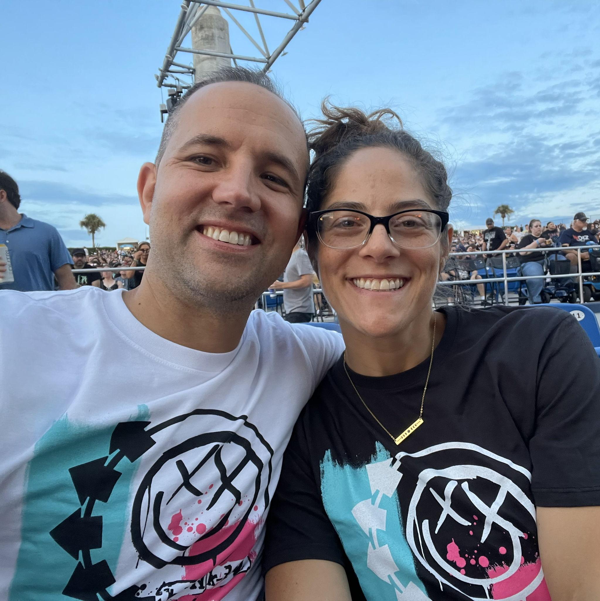 Our first Blink-182 concert together for Jordan's birthday.
