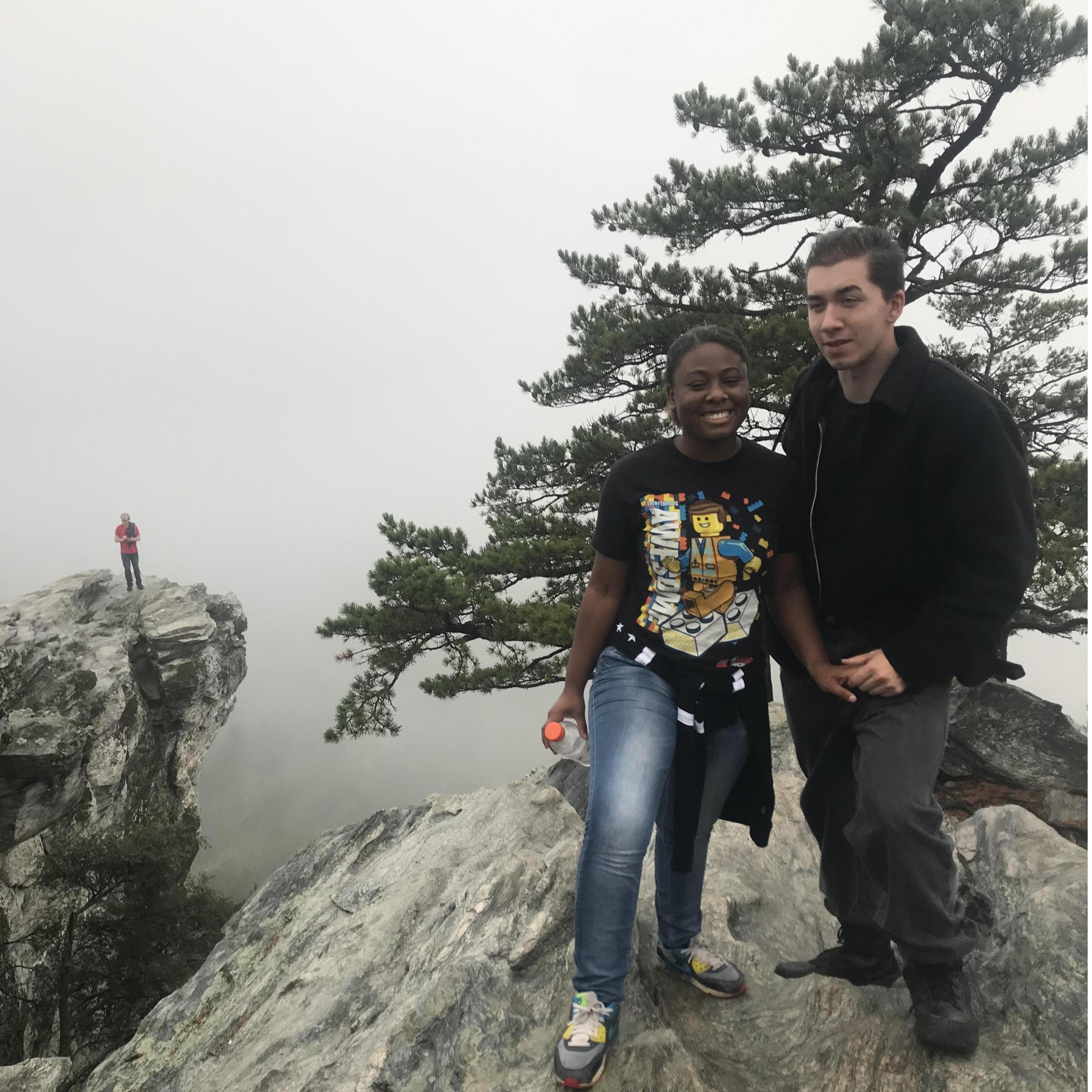 Hanging Rock with Johnathan in the background.