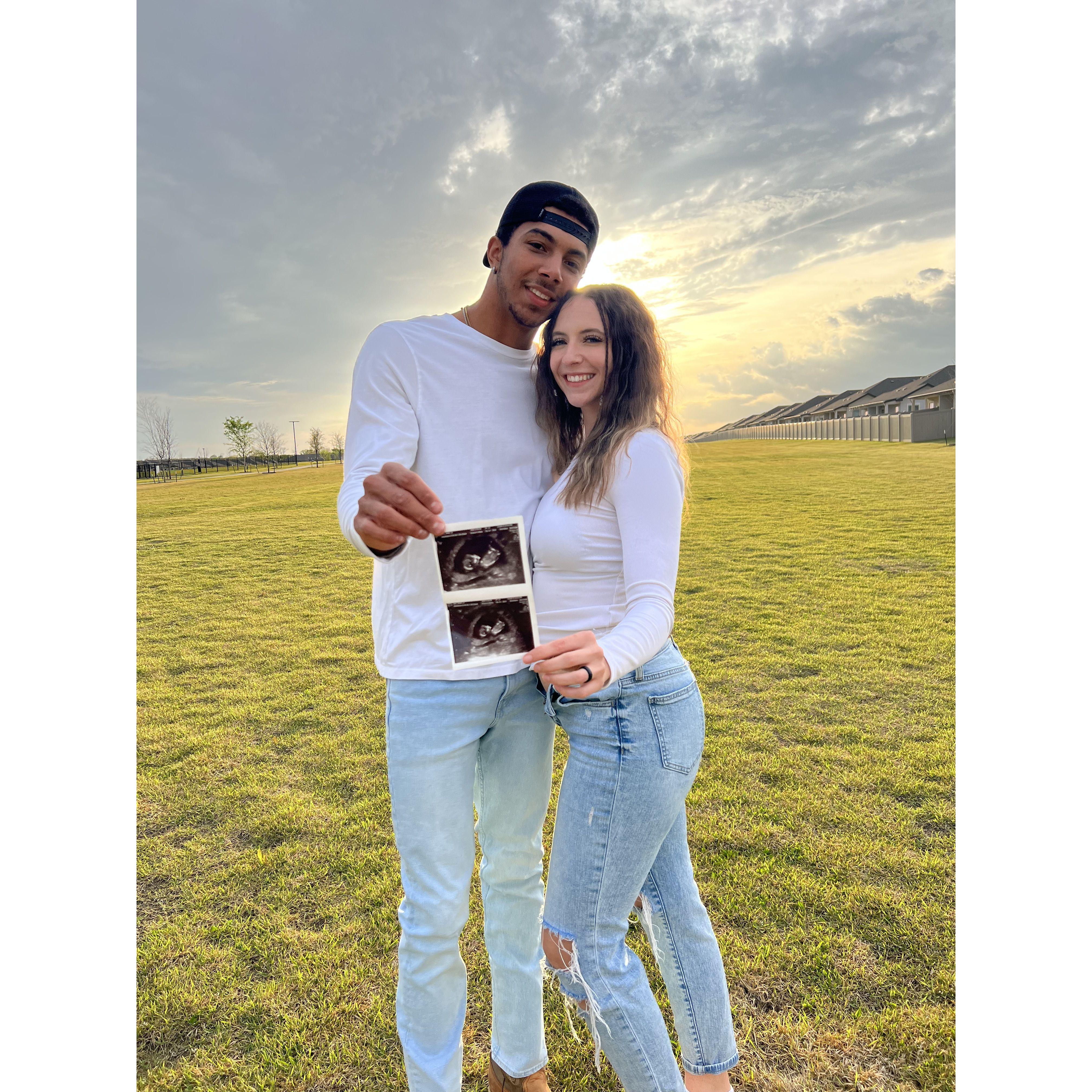 Our baby announcement photos