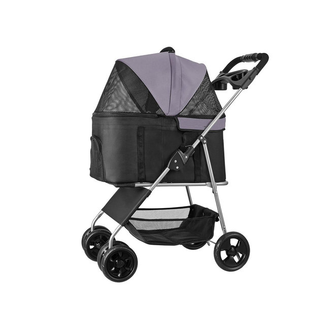 Foldable Pet Stroller 35 LB with Detachable Car Seat Carrier